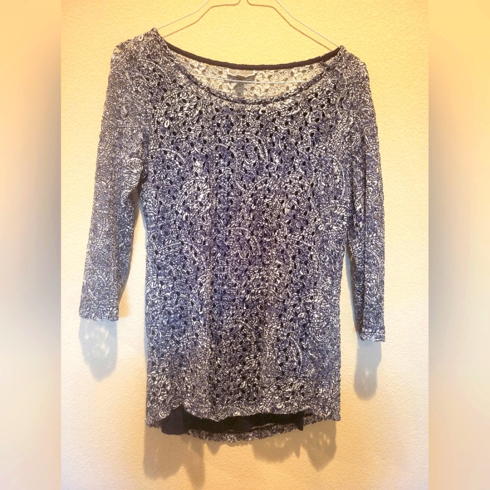 JM collection netted top from Macy's